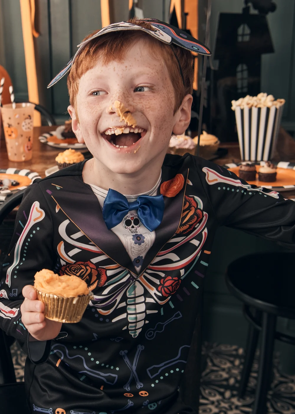 Day Of The Dead Boys Black Halloween Costume (1-7yrs) - 1-1.5 Yrs Image 2