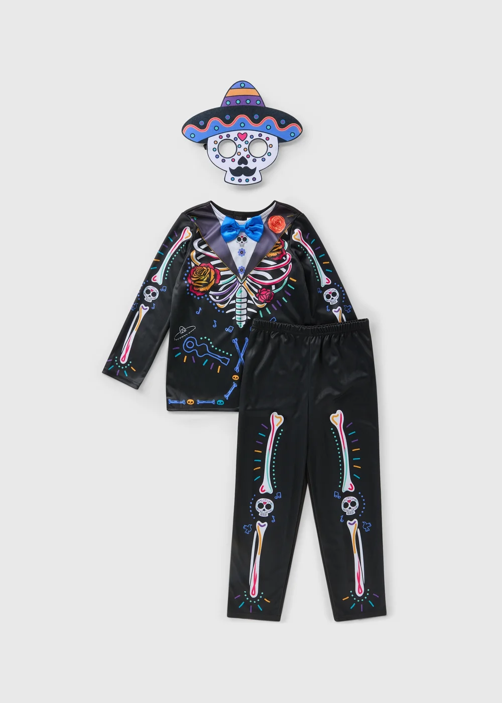 Day Of The Dead Boys Black Halloween Costume (1-7yrs) - 1-1.5 Yrs Image 1
