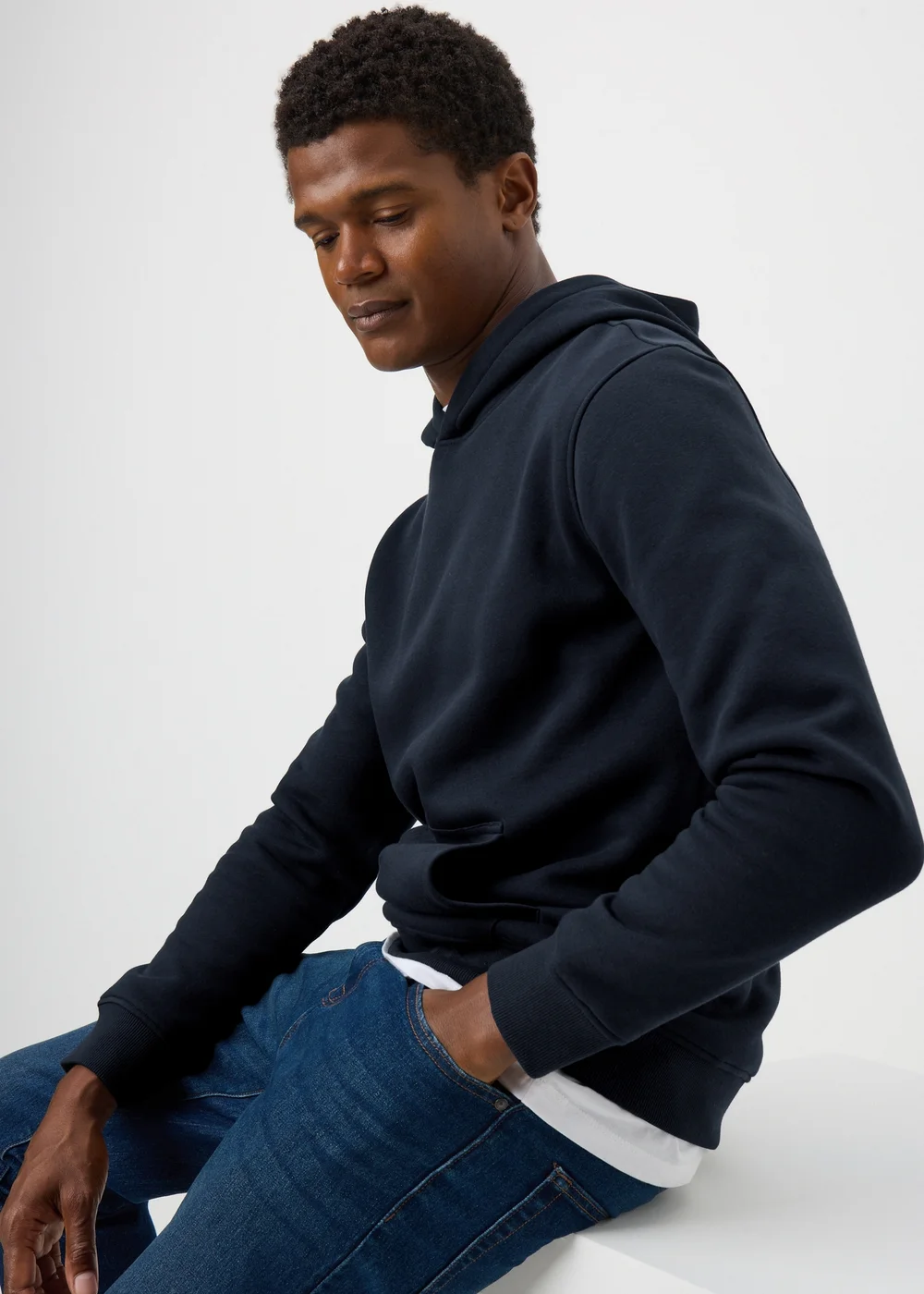 Navy Overhead Hoodie - S Image 2