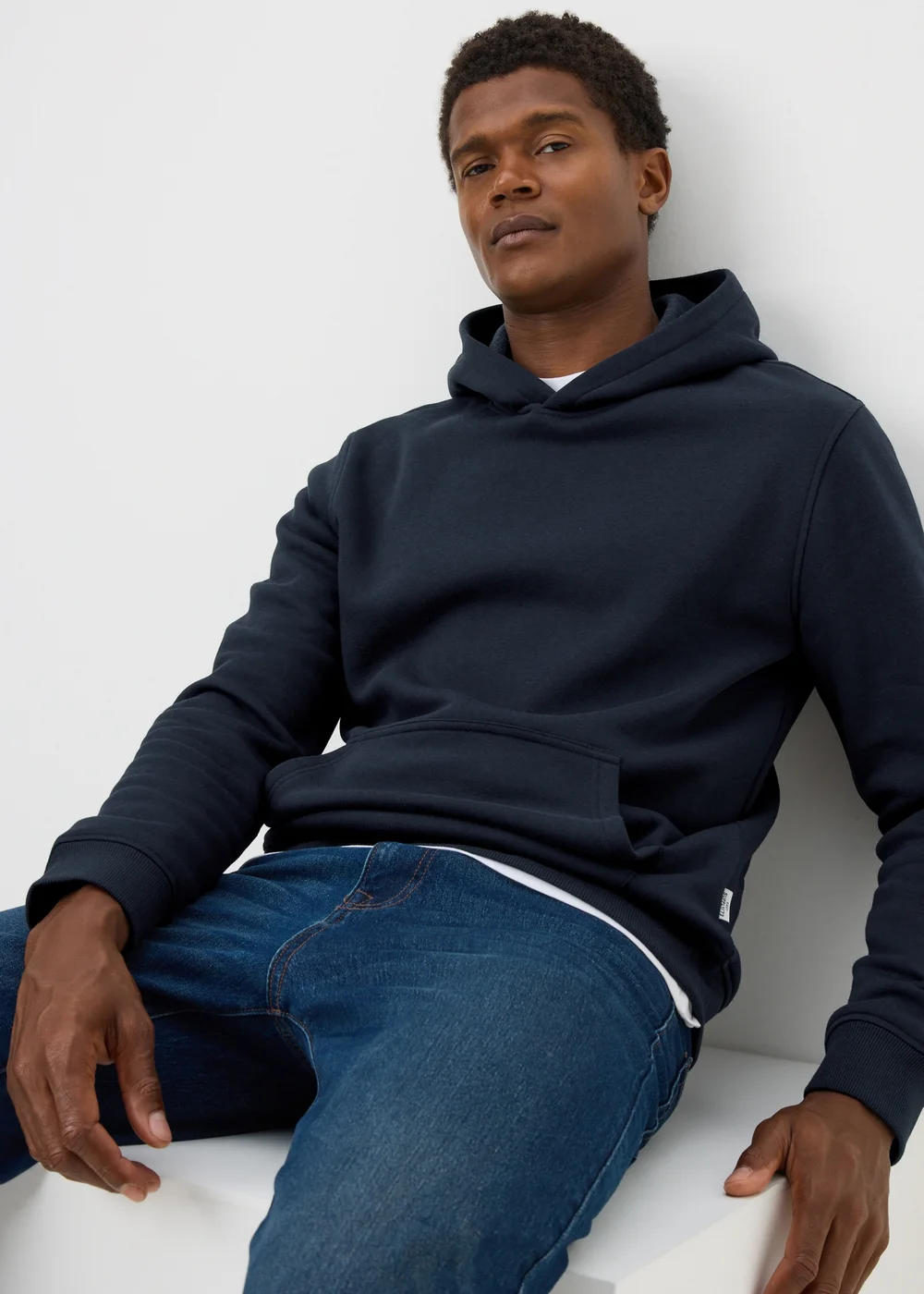 Navy Overhead Hoodie - S Image 1
