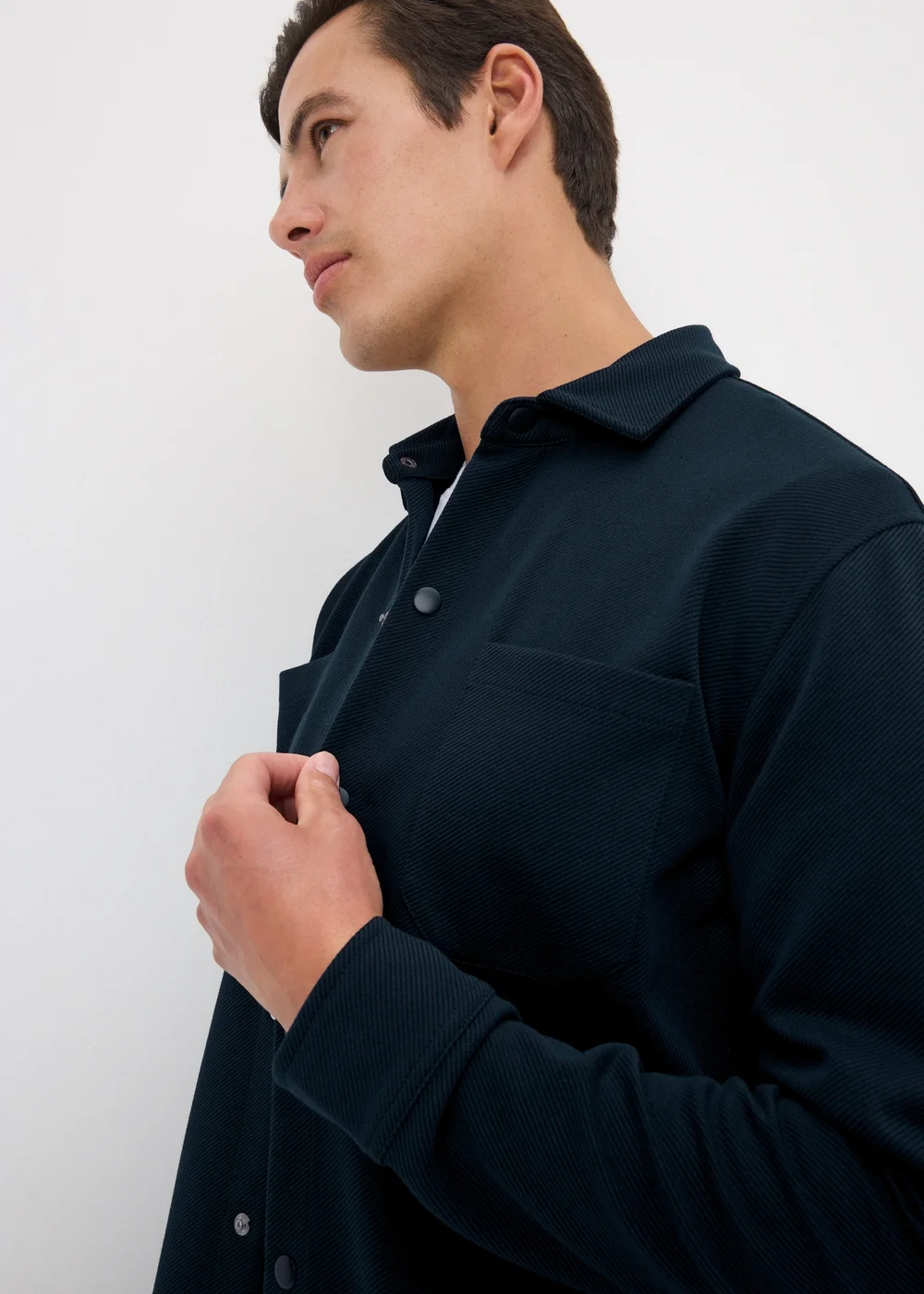Navy Smart Co Ord Shacket - S Image 3