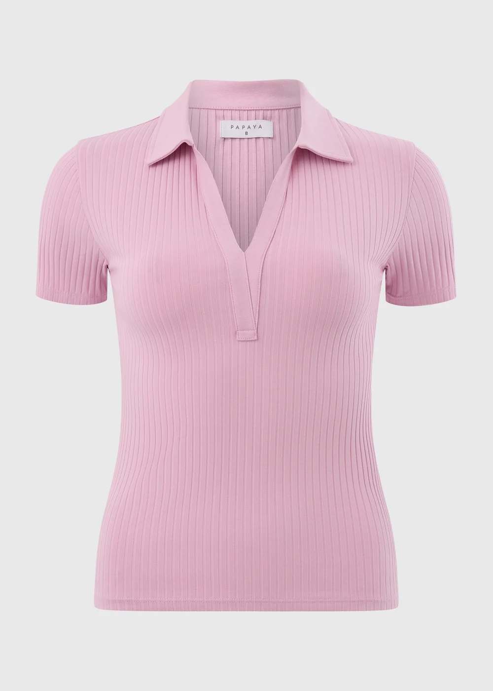 Pink Ribbed Henley Top - 8 Image 4