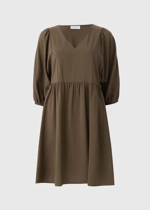 Brown Mini Smock Dress - 16 Image 4
