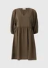 Brown Mini Smock Dress - 16 Image 4