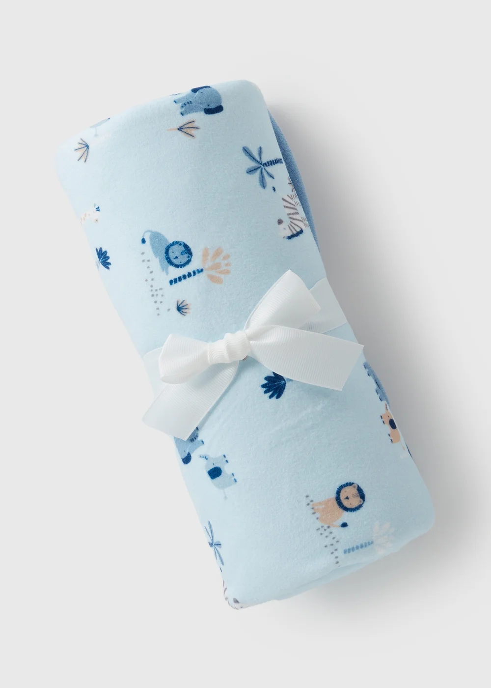 Baby Blue Animal Blanket - One Size Image 1