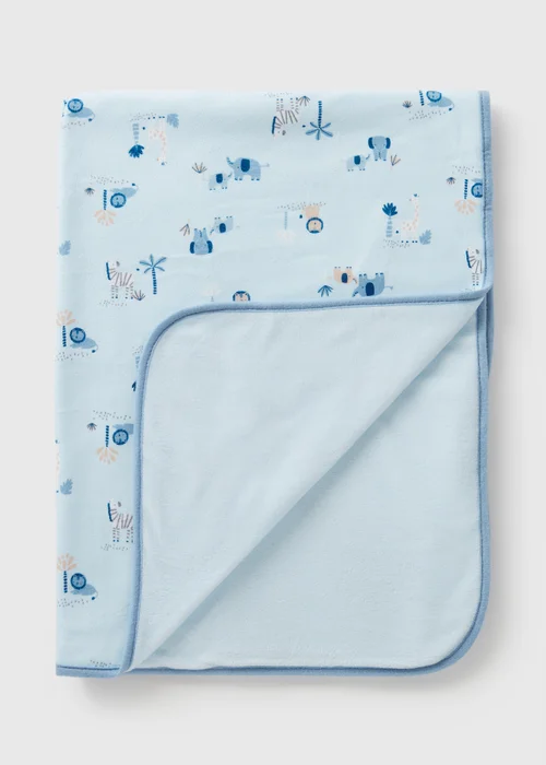 Baby Blue Animal Blanket - One Size Image 2