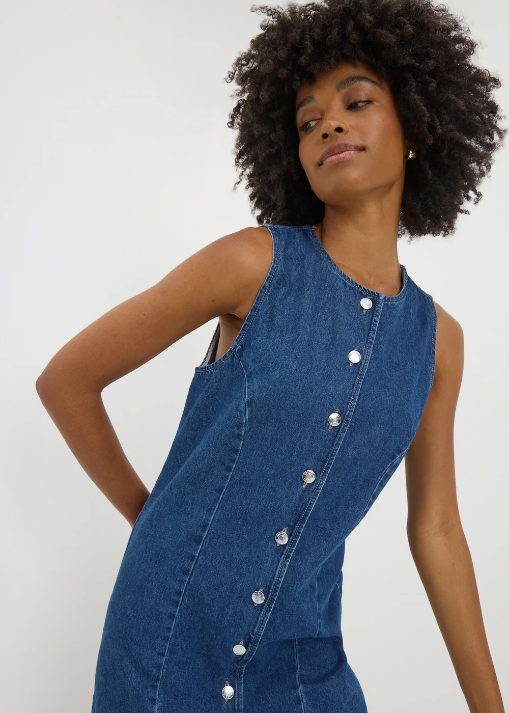 matalan denim dress Dark Wash Denim Utility Dress - 8