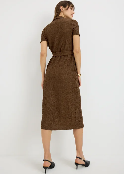 Brown Textured Midaxi Shirt Dress - 26 Image 2