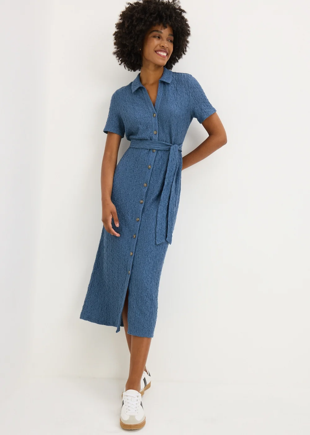 matalan shirt dress White Poplin Belted Midaxi Shirt Dress - 26