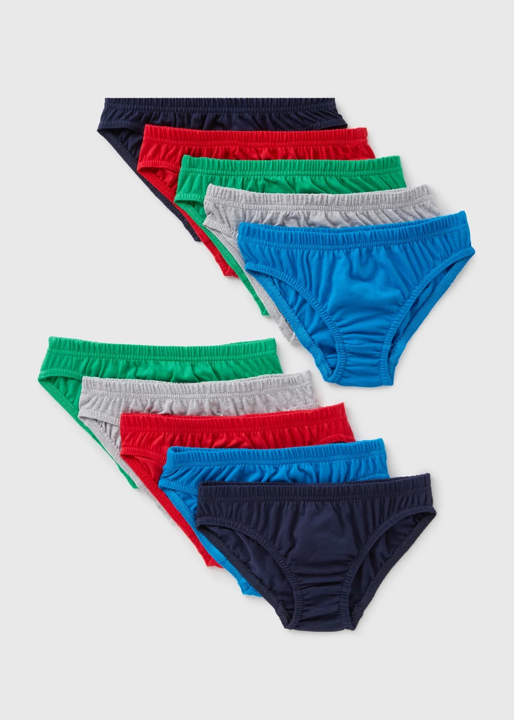 10 Pack Boys Multicolour Briefs (1.5-13yrs) - 2-3 Yrs Image 1