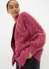 Raspberry Cable Knit Cardigan - XS Image 1