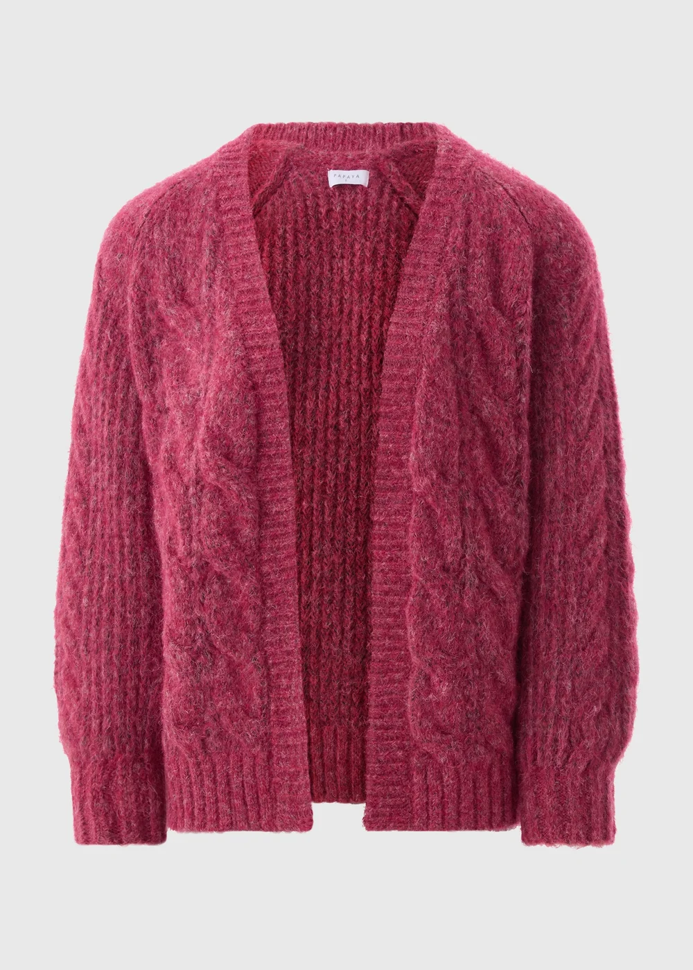 Raspberry Cable Knit Cardigan - XS Image 4