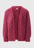 Raspberry Cable Knit Cardigan - XS Image 4
