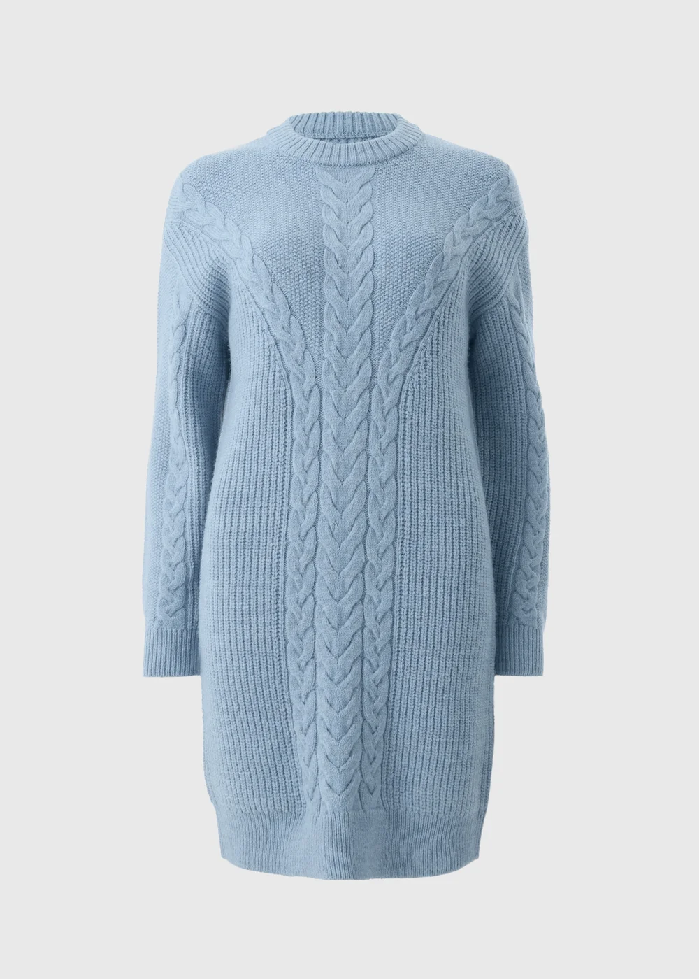 Denim Blue Cable Knit Dress - M | Matalan Denim Blue Cable Knit Dress - M | Matalan