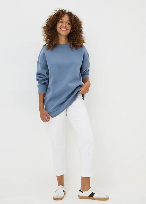 Blue Longline Sweatshirt - S Image 1