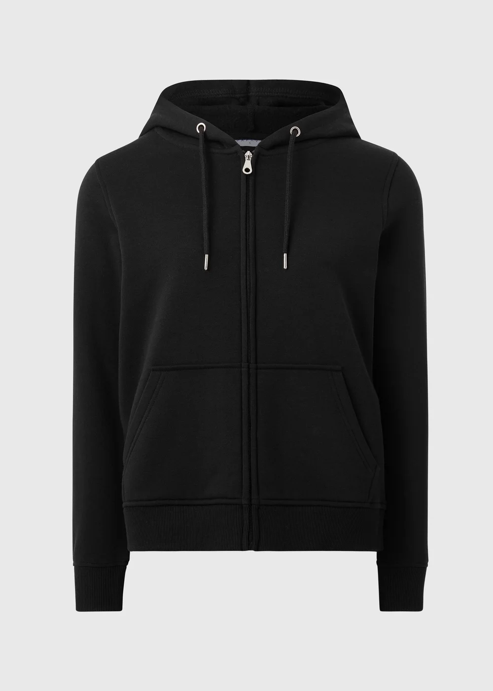 Black Zip Up Hoodie - S Image 1