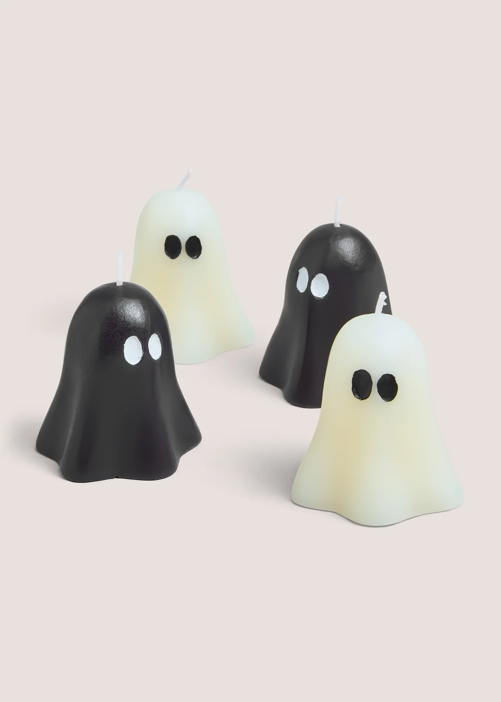 4 Piece Ghost Halloween Candles Image 1