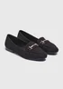 Black Metal Bar Loafers - Size 3 Image 1