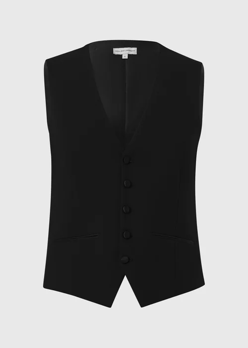 Taylor & Wright Black Tailored Dinner Suit Waistcoat - XS Image 5