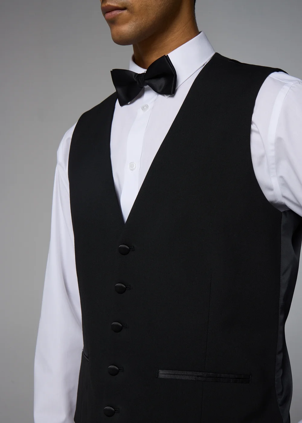 Taylor & Wright Black Tailored Dinner Suit Waistcoat - XS Image 3