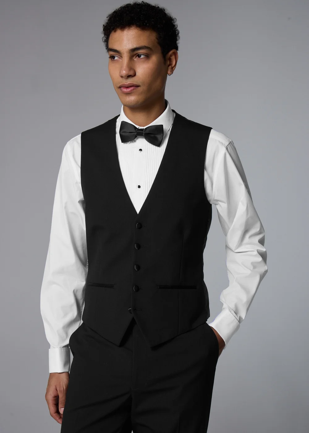 Taylor & Wright Black Tailored Dinner Suit Waistcoat - XS Image 1