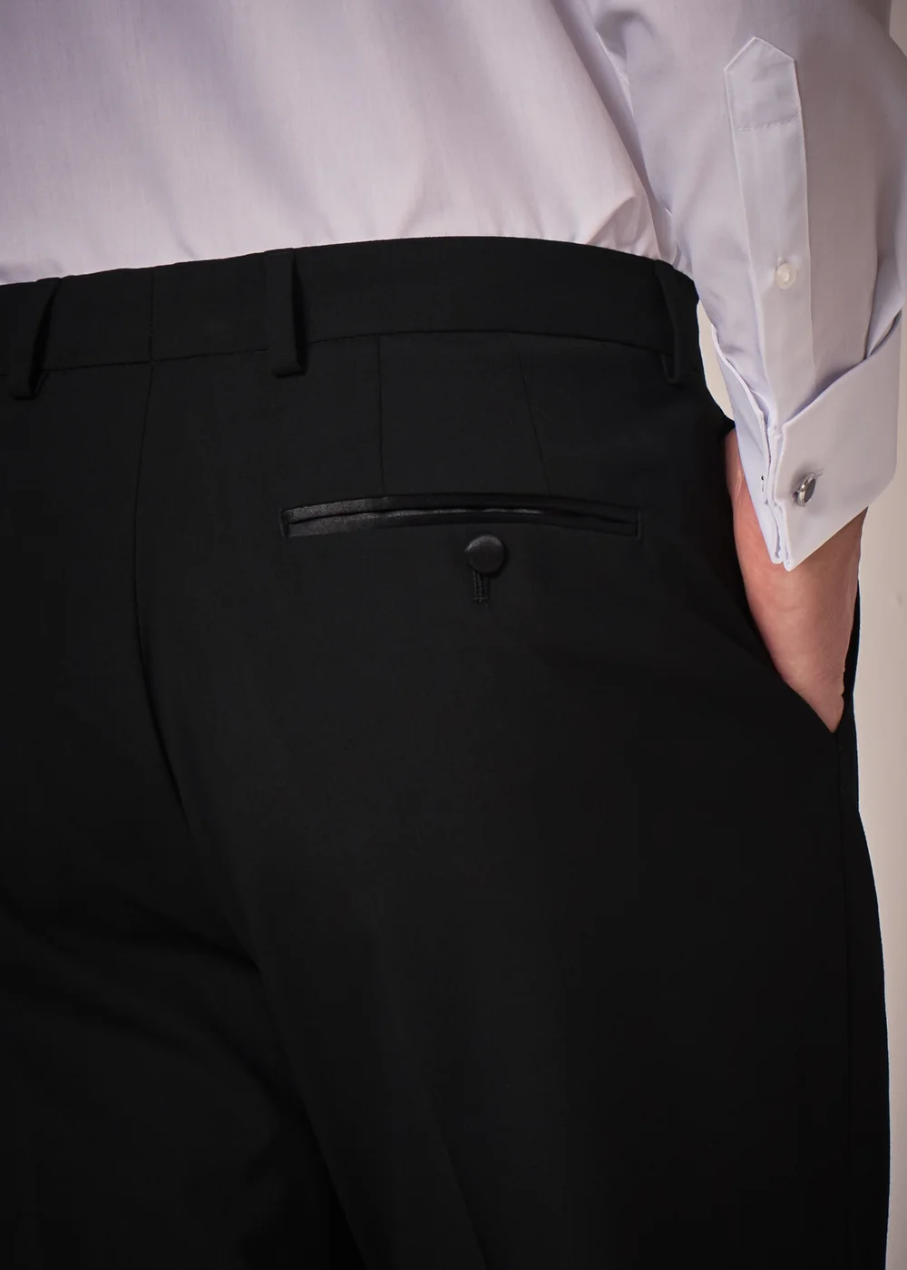 Taylor & Wright Black Tailored Dinner Suit Trousers - 26 Waist 29 Leg Image 3