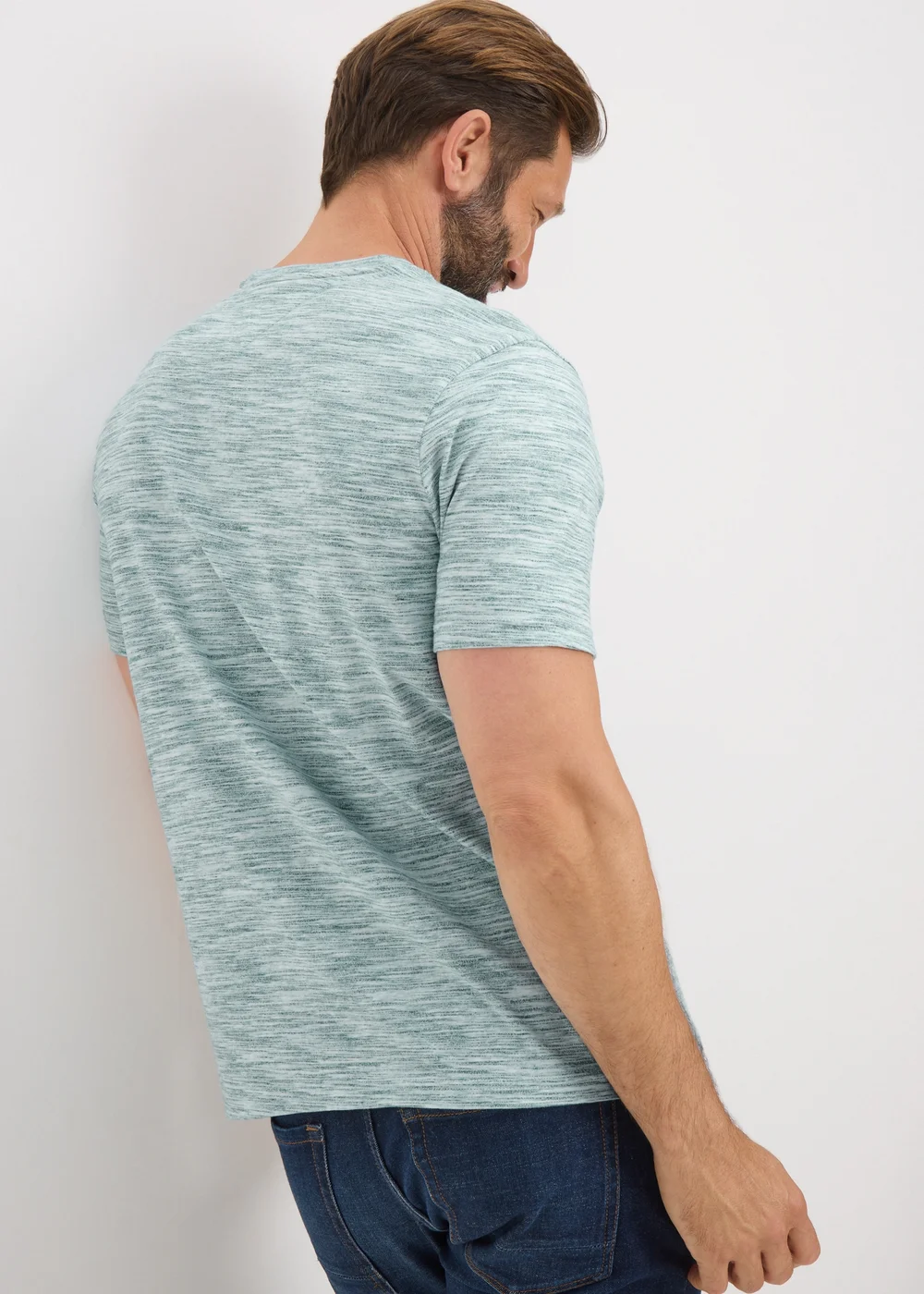 Lincoln Teal Space Dye T-Shirt - S Image 3