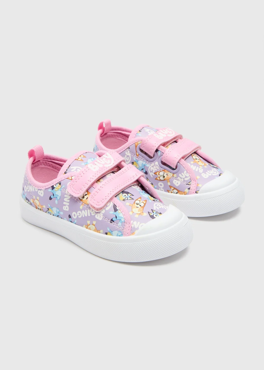 Bluey Lilac Double Strap Trainers (Younger 4-12) - Size 4 Infants Image 1