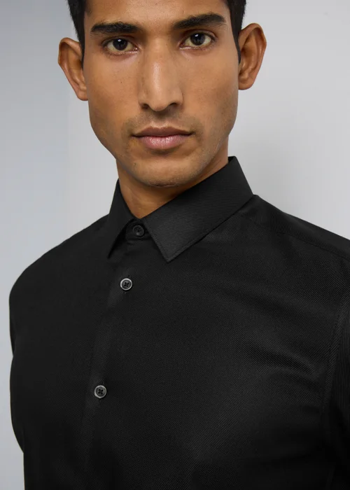 Taylor & Wright Black Twill Slim Fit Shirt - M Image 3