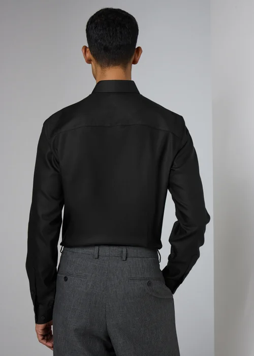 Taylor & Wright Black Twill Slim Fit Shirt - M Image 5