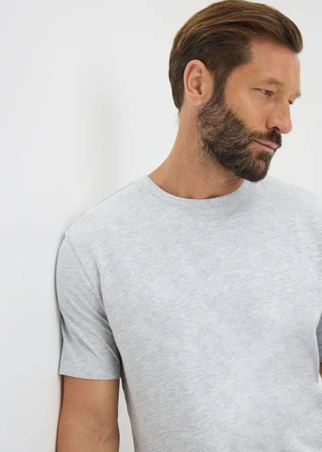 Grey Basic Long Pyjama Set