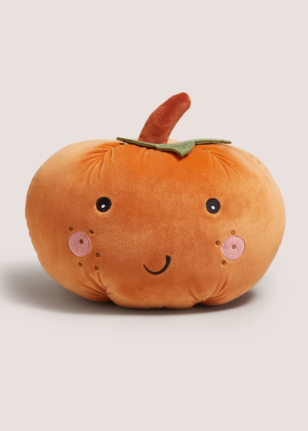 Orange Smiley Pumpkin Shape Cushion Image 1