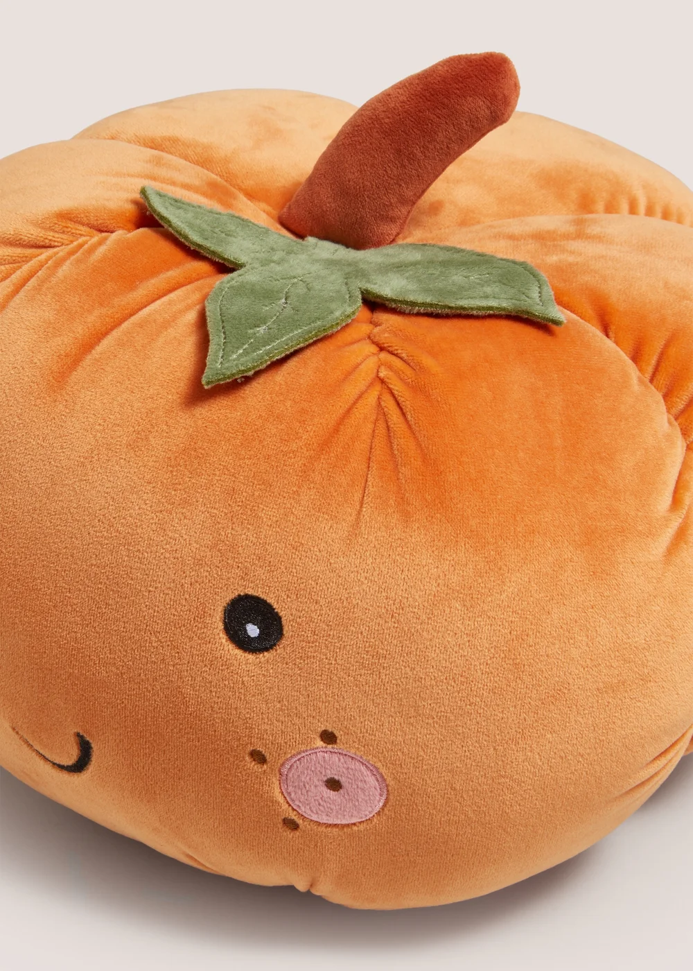 Orange Smiley Pumpkin Shape Cushion Image 2