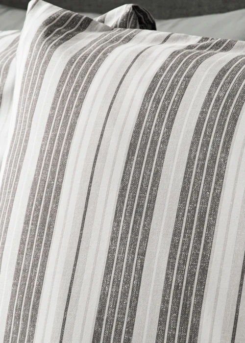 Charcoal Stripe Duvet Set - Single Image 2