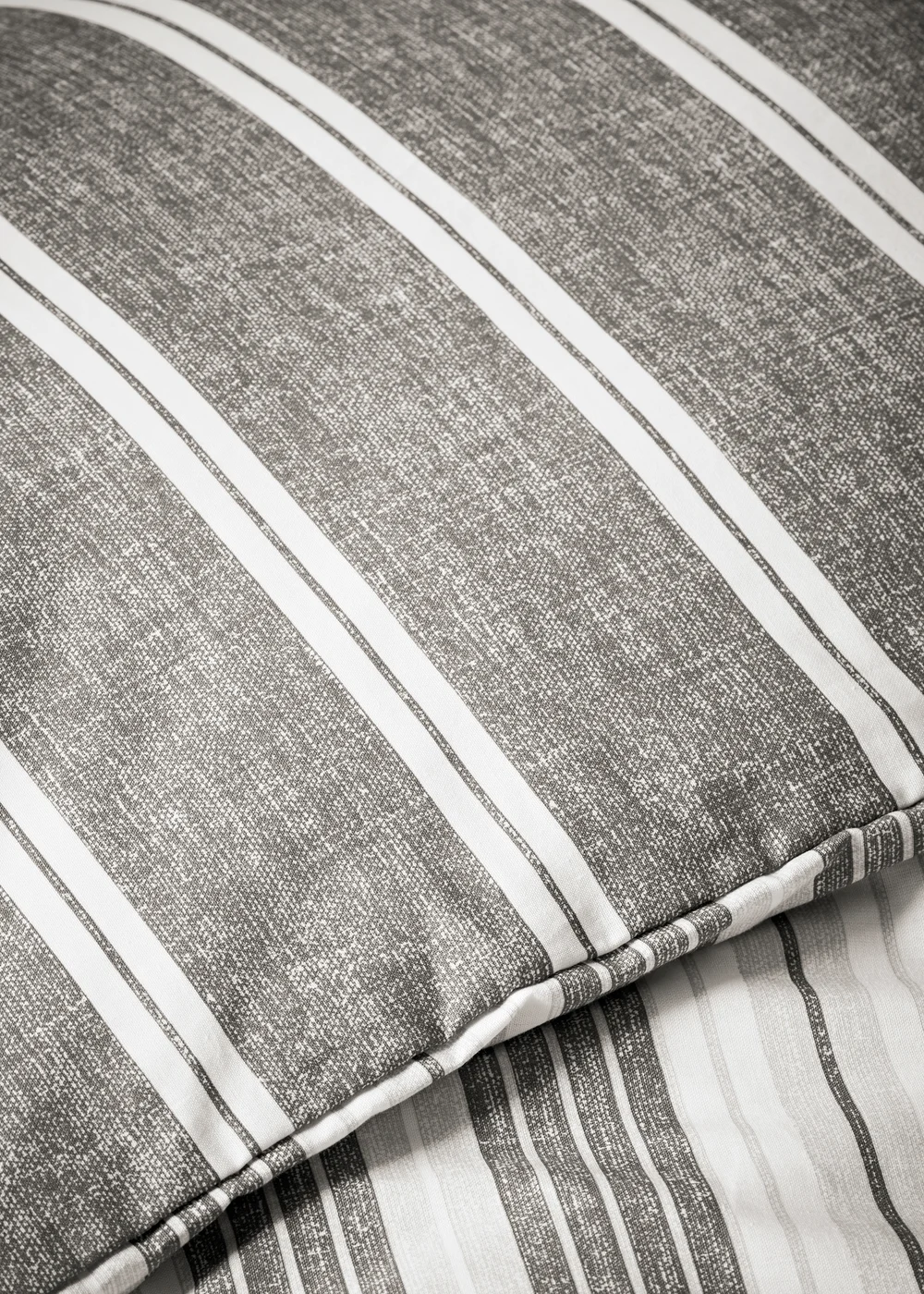Charcoal Stripe Duvet Set - Single Image 3