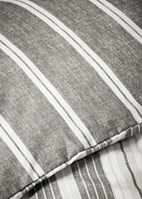 Charcoal Stripe Duvet Set - Single Image 3