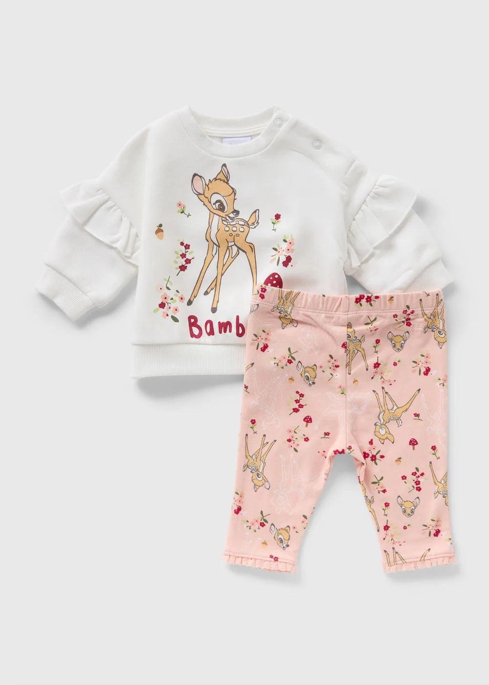 Disney Baby Cream Bambi Sweatshirt & Legging Set (Newborn-18mths) - 0-3 months Image 1