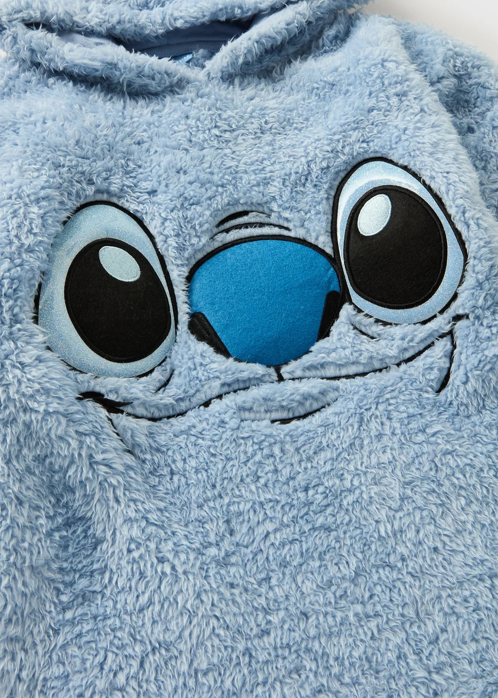 Disney Kids Blue Stitch Borg Snuggle Hoodie (3-13yrs) - Small Image 2