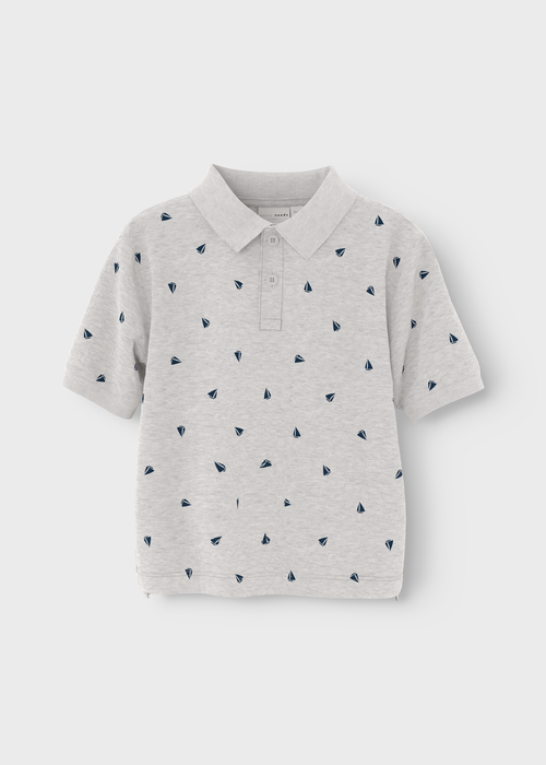 Name It Grey Sailing Polo Shirt (1.5-6yrs) - 1.5 - 2 Yrs Image 1