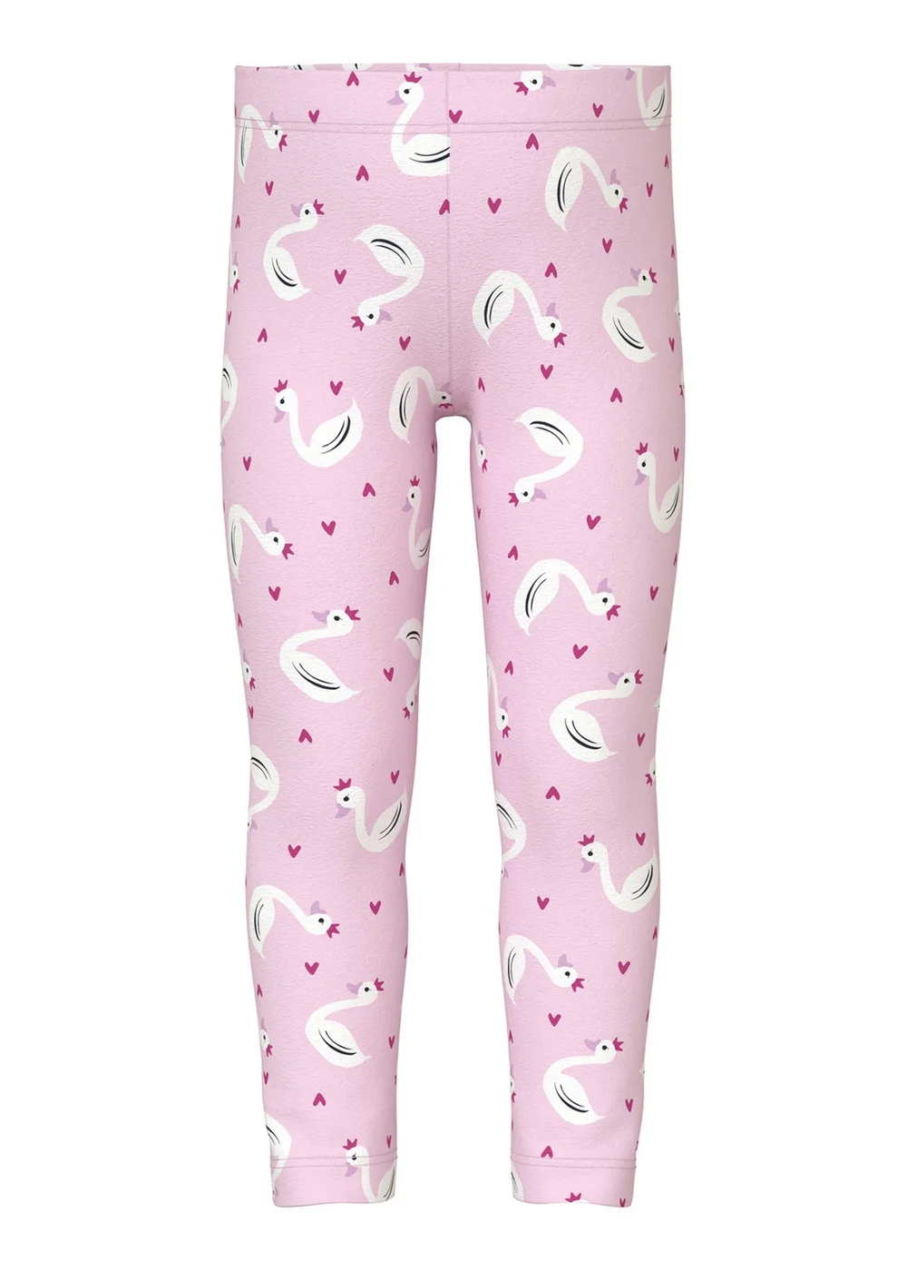 Name It Girls Pink Swan Leggings (1.5-6yrs) - 1.5 - 2 Years Image 5