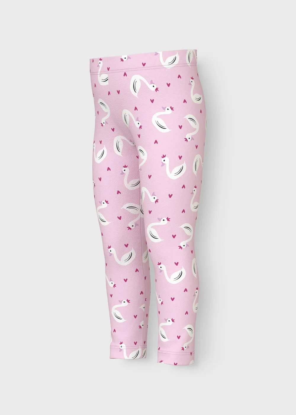 Name It Girls Pink Swan Leggings (1.5-6yrs) - 1.5 - 2 Years Image 4