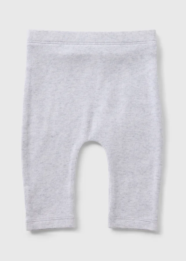Baby Grey Ribbed Leggings (0-23mths)