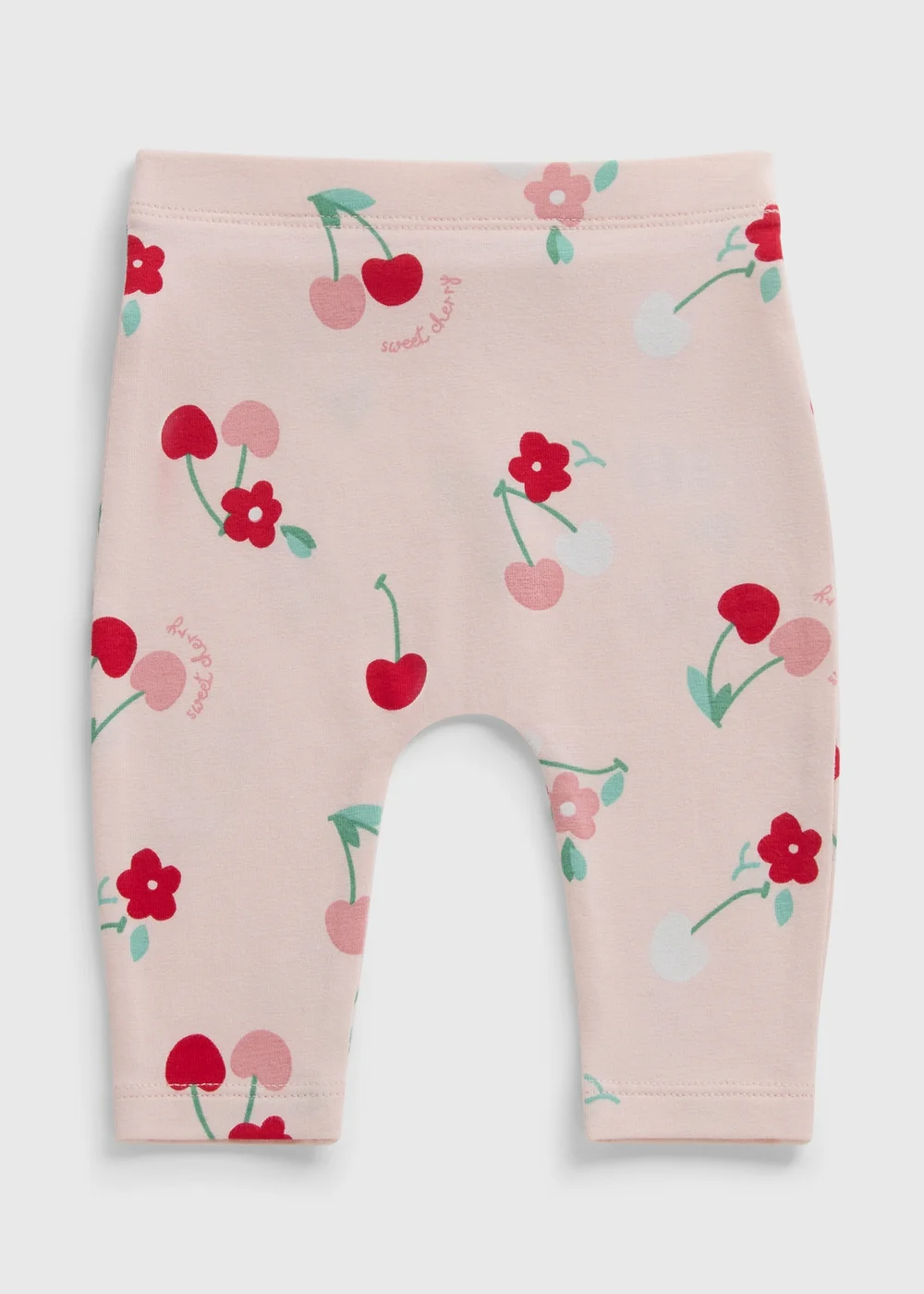 Baby Pink Cherry Leggings (Newborn-23mths) - 9-12 months Image 1