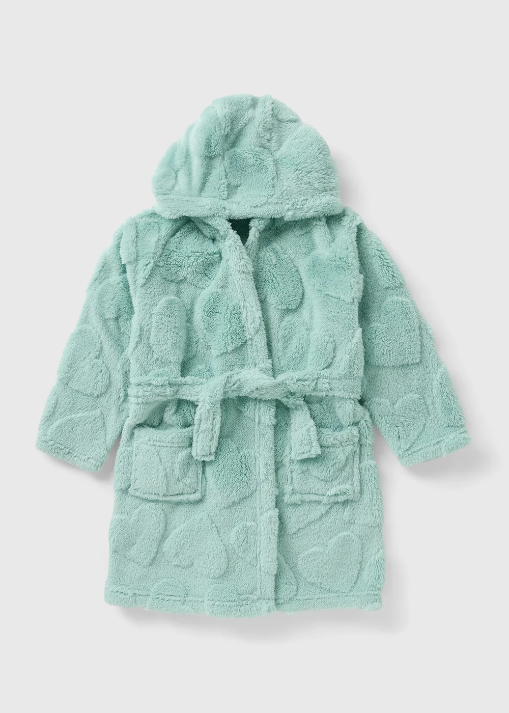 Girls Sage Heart Embossed Robe (7-13yrs) - Age 7 Years | Matalan Girls Sage Heart Embossed Robe (7-13yrs) - Age 7 Years | Matalan