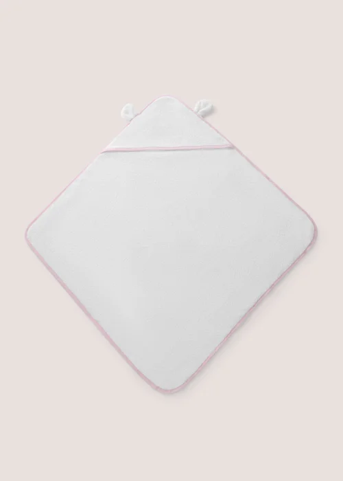 Baby Pink Bear Ears Hooded Towel - One Size Image 2