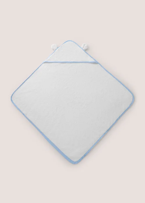 Baby White Bear Hooded Towel - One Size Image 2