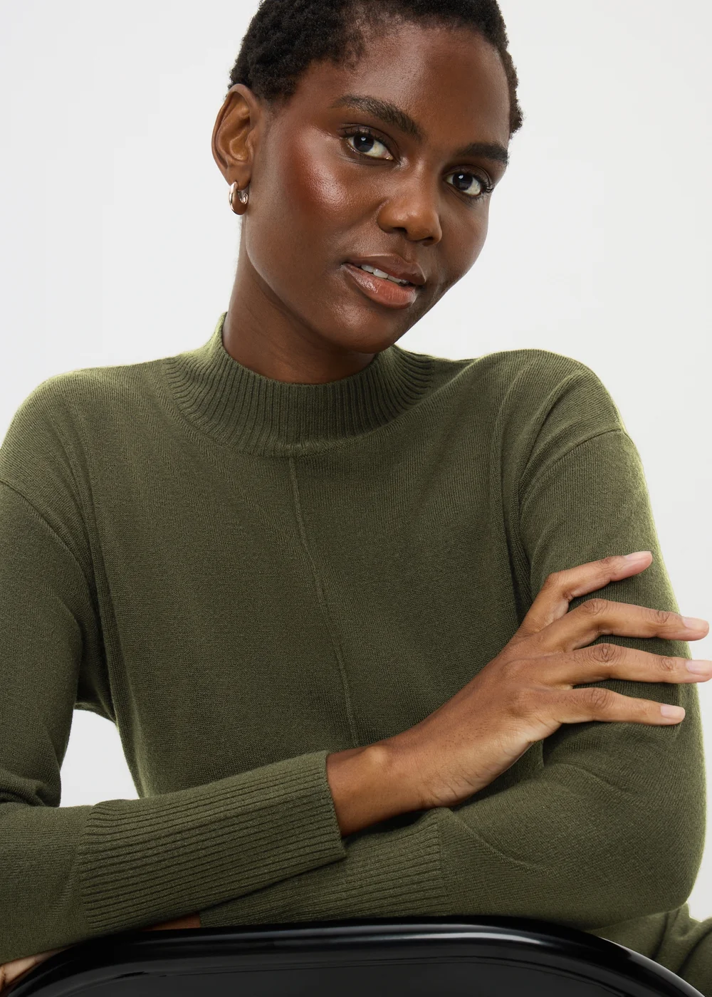 Dark Green High Neck Jumper Dress - 8 | Matalan Dark Green High Neck Jumper Dress - 8 | Matalan