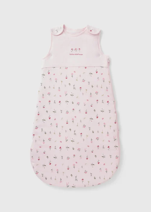 Baby Pink Floral Sleeping Bag (Newborn-18mths) - Age 0 - 6 Months Image 1