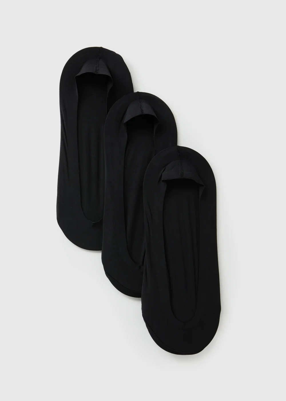 3 Pack Black Seamless Footsie Socks - 3-5.5 Image 1