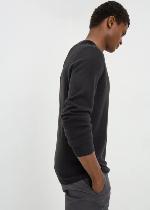 Black Soft Touch Crew Neck Jumper - M Image 3